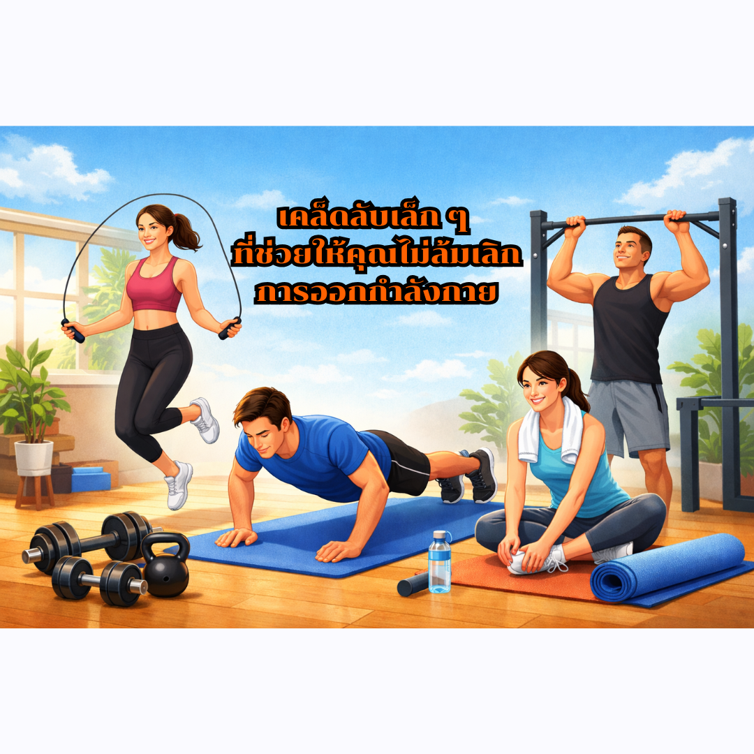 เคล็ดลับเล็ก ๆ ที่ช่วยให้คุณไม่ล้มเลิกการออกกำลังกาย